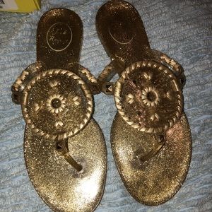 ✨Gold Sparkle Georgica Jellies! Jack Rogers!✨